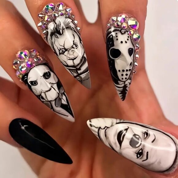Other - Horror NEW Set Nails Chucky, Jason, Pennywise, Jigsaw